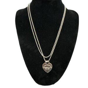 TIFFANY Heart Tag Pendant Large Necklace